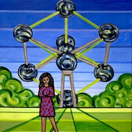 Bij het Atomium