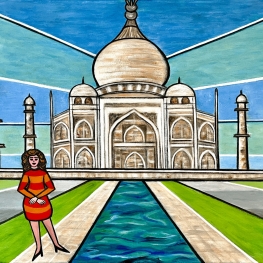 Bij de Taj Mahal