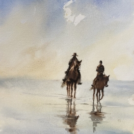 HORSES ON THE BEACH (Tazio Bernmonti)