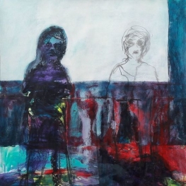 18-19 2 vrouwen voor- achtergrond