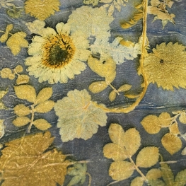 Donkerblauw kleurig geitenleer