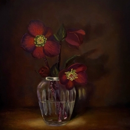 Lepelvaasje met Helleborus