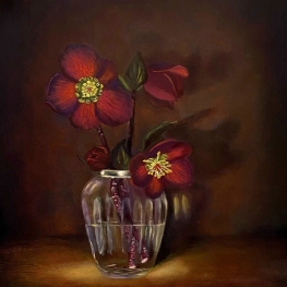 Lepelvaasje met Helleborus