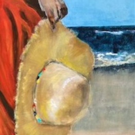 jongen met pareo en hoed