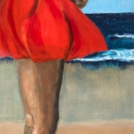 meisje met zonnebril en één schoen