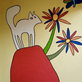 Fantasie Kat op een berg