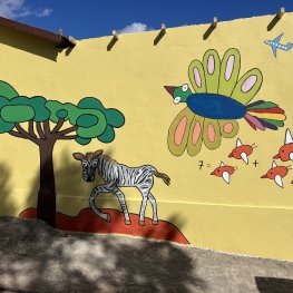 Vrolijk tafereel met allemaal afrikaanse dieren