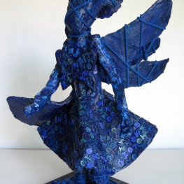 ontaarde engel blauwe vlinders