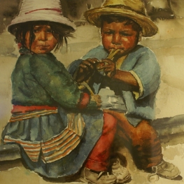 kinderen op de stoep