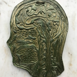 Kleitablet, brein en blad (groen) 