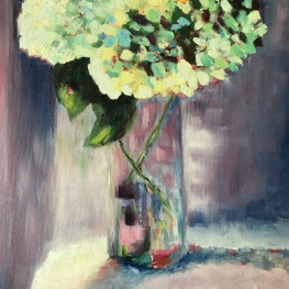 Hortensia’s in vaas