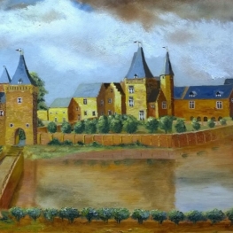 Impressie van het kasteel van Sint-Maartensdijk
