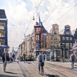 Zon in de Leidestraat