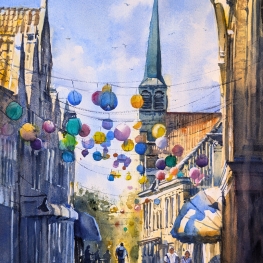 Lampionnen in de Hoogstraat, Dokkum