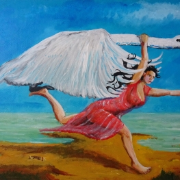 Leda voetjevrijend met de zwaan