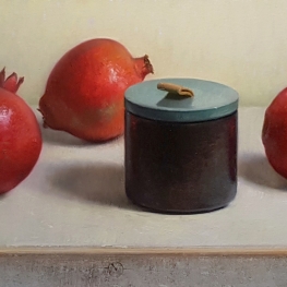 Stilleven met granaatappels