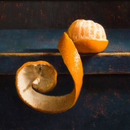 Stilleven met gepelde mandarijn 