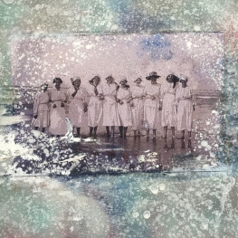 oma's vriendinnen op het strand