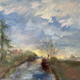 Vroege morgen aan de vaart