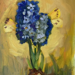 Hyacint met vlinders
