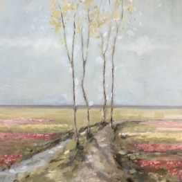Polderweggetje en bollenvelden
