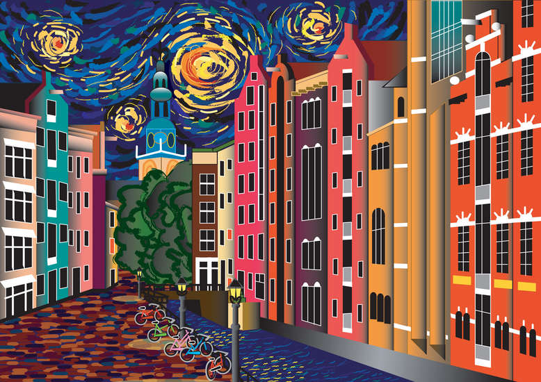 Illustratie voor American Express Ontwerpwedstrijd DNA Amsterdam