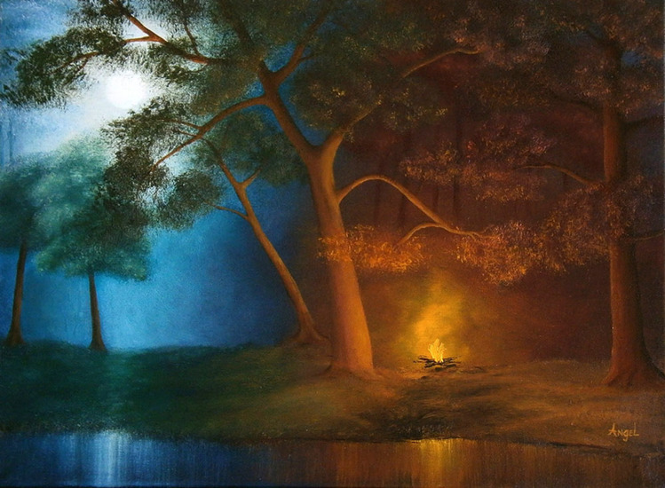 Full Moon in the Woods