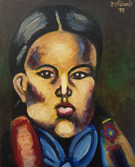 Native Child (green background)