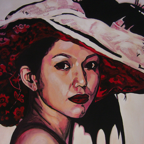 Woman with hat