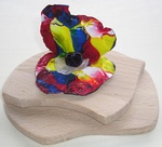 Paint on stone with wood