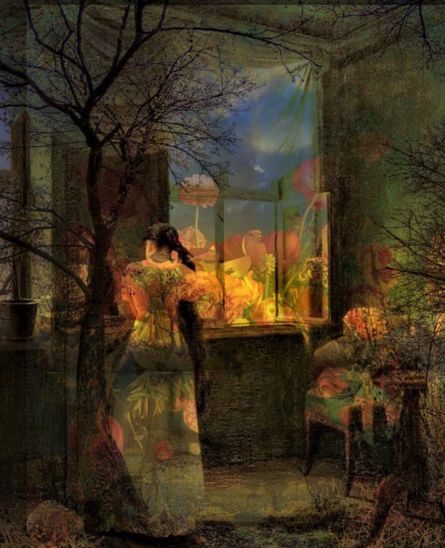 digitale compositie - aan het einde van de dag