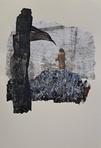 papiercollages gemaakt van verschillende materialen 