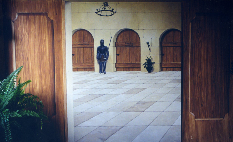 Trompe l'oeil op panelen bedrijf 