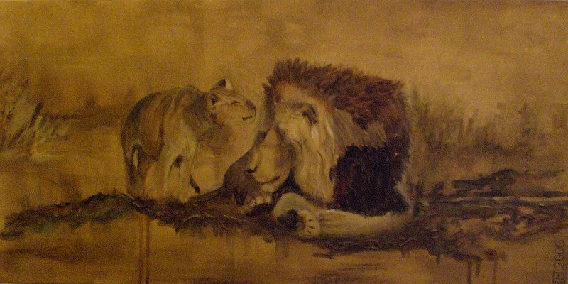 lion with cub