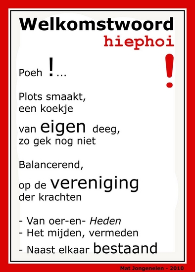 - 35 - Welkomstwoord.