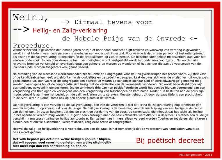 Voordracht.