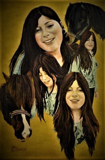 Four faces two horses