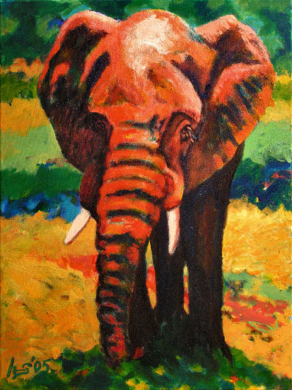 portret van een olifant