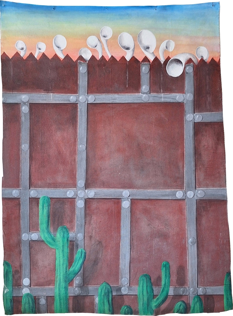 Stilleven met cortenstalen wand