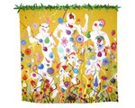 vrij grote schilderijen op doek met voornamelijk acrylverf.