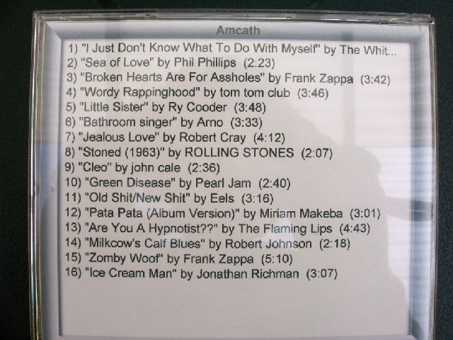Back of CD