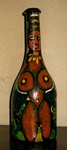 Painted bottles with a twisted head