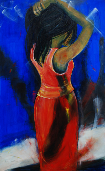 woman in red