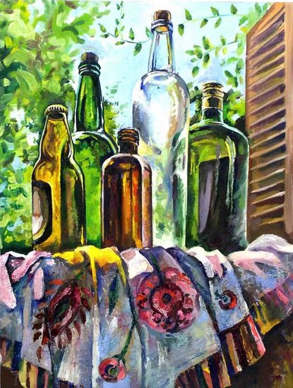 The bottles.