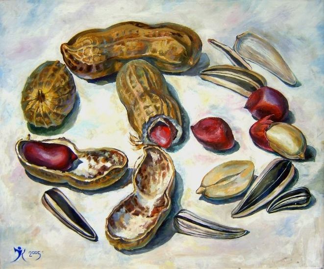 Nuts and sunflower seeds.