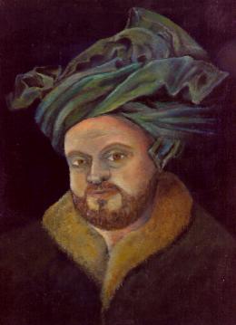 Zelfportert met Tulband