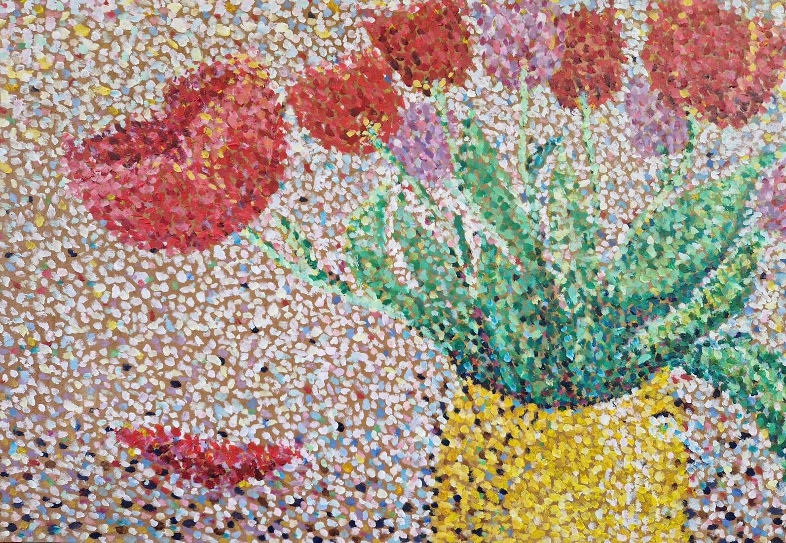 Tulpen gestippeld 