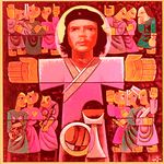 werken waarin ik me liet inspireren door het figuur van Che, alomtegenwoordig in Zuid Amerika en aanbeden als messias zoals Jezus. http://www.youtube.com/watch?v=nREOpfFv-0I