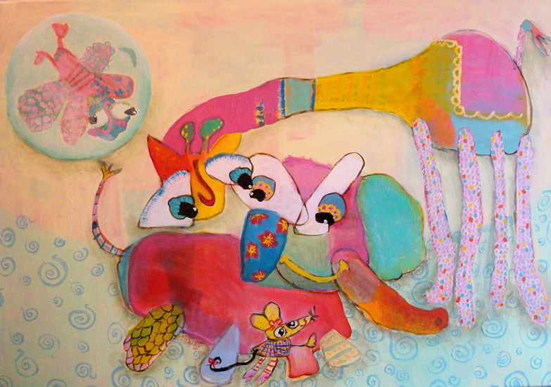 olifantje in de pas girafje komt op je af