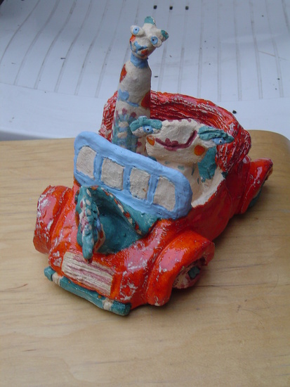 met zijn alle in de auto